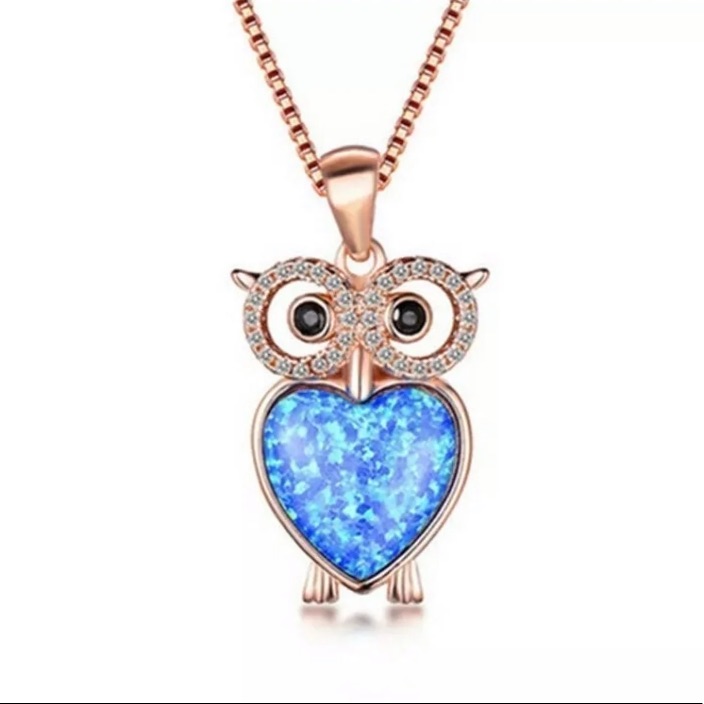 Brand New 14kt925ss OpalWhite Sapphire Owl 29$